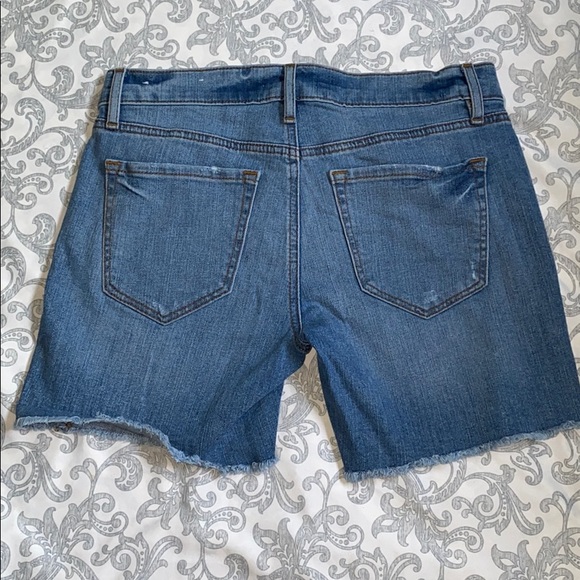 Loft Frayed Trim Denim Shorts - Picture 2 of 3